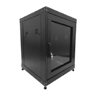 RACK FECHADO 19 16U X 570 MM PARA PISO PRETO