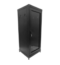 RACK FECHADO 19 32U X 570 MM PARA PISO PRETO